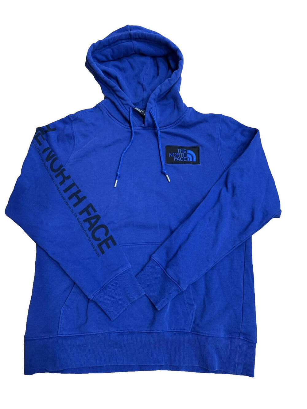 The North Face Blue Logo Pullover Hoodie Sweatshirt Women’s Size Medium Pocket